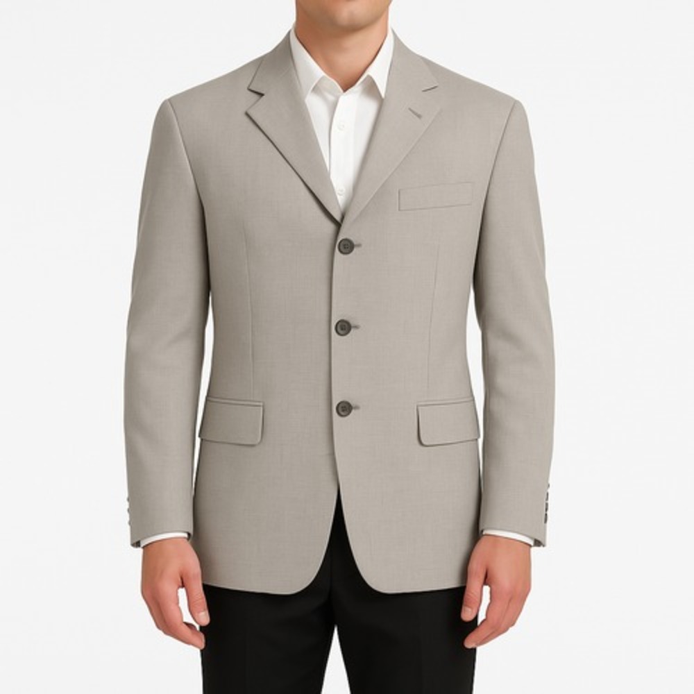 Bachrach Light Beige Linen blend Blazer 38 Short 3‎ Button sport coat Jacket